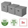 3 Opbergdozen Home - Cube-formaat - Grijs - ESSELTE