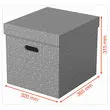 3 Opbergdozen Home - Cube-formaat - Grijs - ESSELTE
