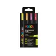POSCA water-based verfmarker - reukloos - middelgrote kegelvormige punt - assorti kleuren - set van 4 