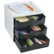 Mini opbergmodule met 6 lades, zwart 