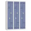 Kledingkast ruimtebesparend L-deur 3 kolommen - 6 gebruikers - Blauw 