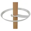 Kapstok - 10 haken + paraplubak - Hout en wit metaal - ALBA