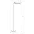 LED staanlamp 25W staal/ABS - omkeerbare en draaibare kop - Wit/chroom 