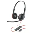 Bedrade headset POLY Blackwire C3220 USB-C - 2 oordoppen 