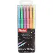 Pentel Mattehop gelinktpen - gemiddelde punt 0,8 mm - assorti levendige kleuren - set van 6 