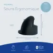 R-Go HE Ergonomische draadloze verticale muis voor linkshandigen, middelgroot model