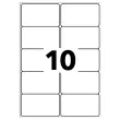 100 planken van 10 laserlabels AVERY 99,1x57 mm, oftewel 1000 etiketten/doos