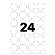 Zak van 216 witte zelfklevende tabletten diameter 15 mm 
