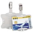 25 Open badgehouder veiligheid met clip transparant