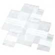 1000 Zipperzakken 160x220 mm. Transparant + witte stroken.