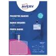 25  Metalen clipbadgehouder 9 x 6 cm 