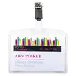 25  Metalen clipbadgehouder 9 x 6 cm 