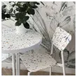 Gerecycleerde MAHAUT 4-poots stoel met FLOREAL decor gemonteerd 