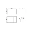 Rechthoekige tafel 140x90 cm MAHAUT decoreert FLOREAL gerecycled