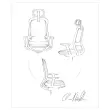 Stoel SOULY Synchroon - Rug van netstof - Grijs - Gemonteerd geleverd