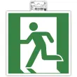 Plakbord evacuatie links 20 cm - Groen