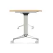 Klaptafel met wieltjes - 180 x 70 cm - Beuk en alu