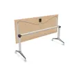 Klaptafel met wieltjes - 180 x 70 cm - Beuk en alu