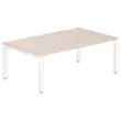 Rechthoekige modulaire tafel 200 x 120 acacia/wit