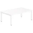 Rechthoekige modulaire tafel 200 x 120 wit/wit