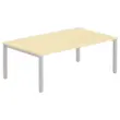 Rechthoekige modulaire tafel 200 x 120 beuken/alu
