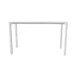 Rechthoekige hoge tafel 180 x 80 wit/wit 