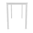 Rechthoekige hoge tafel 180 x 80 wit/wit 