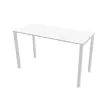 Rechthoekige hoge tafel 180 x 80 wit/wit 