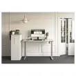 Bureau BERNE elektrisch 160 x 80 acacia/alu eenvoudige behuizing