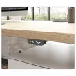 Bureau BERNE elektrisch 160 x 80 acacia/alu eenvoudige behuizing