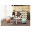 Bureau BERNE elektrisch 160 x 80 acacia/alu eenvoudige behuizing