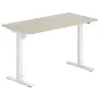 Bureau BERNE elektrisch 160 x 80 acacia/wit eenvoudige behuizing 