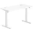 Bureau BERNE elektrisch 160 x 80 wit/wit eenvoudige behuizing 