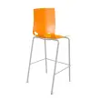 Hoge FONDO HOCKER kruk van polypropyleen oranje