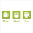 20 Papierrollen voor betaalkaarten 57X30X12 mm 9M zonder fenol