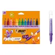 BIC COMFORT GRIP kleurstiften - driehoekig lichaam met grip - extra brede punt - uitwasbare inkt - assorti kleuren - set van 96 