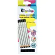 Kleurpotlood OCOLOR - dikke staven - 8 mm grafiet - aquarelbaar - zwart - set van 6