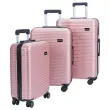 SET VAN 3 ROZE KOFFERS