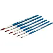Ponyhaar gouachekwast rond/plat OZ InternationAl - assorti maten - set van 144
