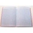 Polypropyleen schrift, genaaid, 96 pagina's SEYES 170x220 mm, 90g, rood