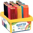 Hekvormige kleurpotlood - GIOTTO - 3mm grafiet - assorti kleuren - set van 192 (16x12 kleuren) 