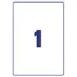 100 Etikettenbladen 199,6x289,1 mm 100etik/doos