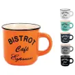6 Koffiekopjes van steengoed 12 cl - assorti kleuren