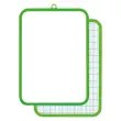 Droog uitwisbaar bord - WONDAY - 1 effen zijde - 1 zijde met 5 x 5 raster - 19 x 26 cm