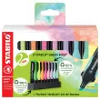 8  Markeerstiften STABILO Green Boss + bureausteun 
