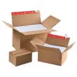 10  Kartons met variabele hoogtes L34,4 x B29 x H3,2 tot 13,2 cm 