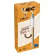 BIC balpen houtmotief - 4 kleuren - medium schrift