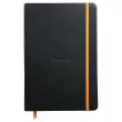 Genaaid schrift Rhodiarama A5 192 pagina's - harde kaft - zwart - RHODIA