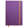 Genaaid schrift Rhodiarama A5 192 pagina's - harde kaft - paars - RHODIA 
