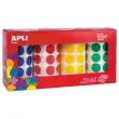 Zelfklevende gommetjes Apli - ronde vorm &Oslash;20mm - 4 kleuren 7080 gommetjes - set van 4 rollen 